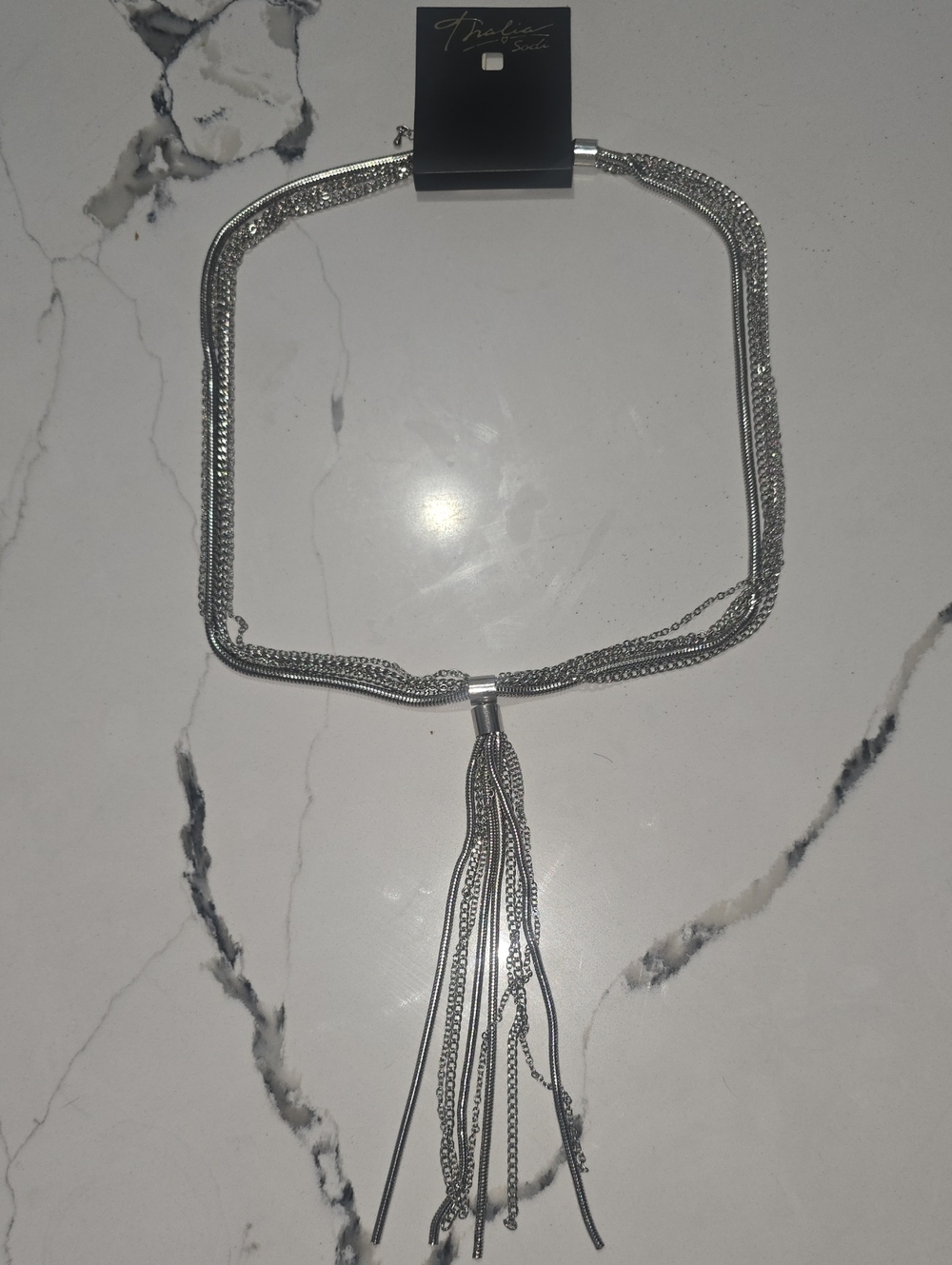 Thalia Sodi Silver Necklace Chain New With Tags